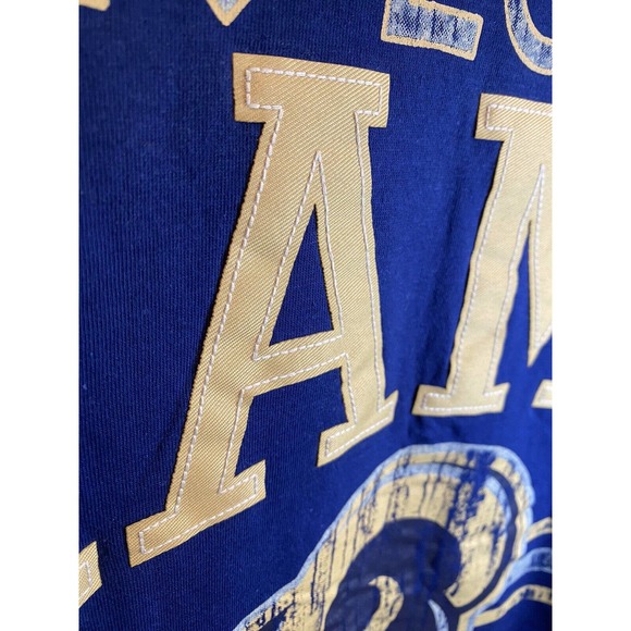 St. Louis Rams‎ NFL Football T-Shirt - Premium Stitched Letters Size S Blue NWT - Picture 3 of 7